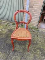 Antieke stoel hout klassiek / romantisch, Ophalen, Riet of Rotan, Gebruikt, Bruin