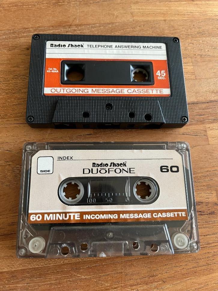 Vintage Radio Shaek DuoFone cassettebandjes message cassette, Cd's en Dvd's, Cassettebandjes, Gebruikt, Origineel, 2 t/m 25 bandjes