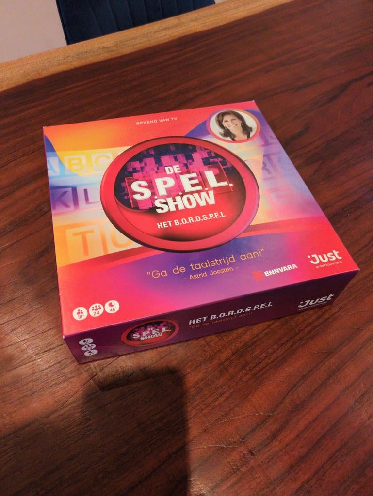 De Spel Show Bordspel, Hobby en Vrije tijd, Gezelschapsspellen | Bordspellen, Ophalen of Verzenden, Zo goed als nieuw