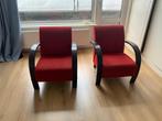 2 rode fauteuils, Ophalen, Gebruikt, 75 tot 100 cm, 50 tot 75 cm