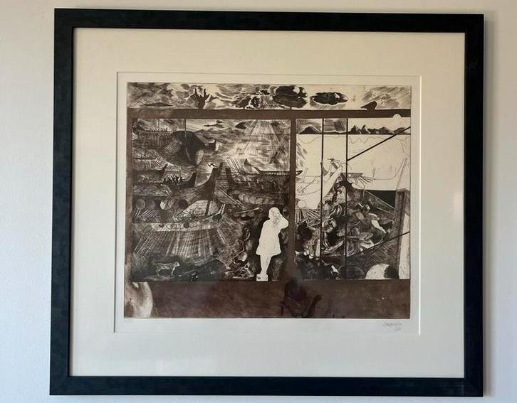 Jorge Castillo '72 - Originele Ets 45/90, Antiek en Kunst, Kunst | Etsen en Gravures, Ophalen of Verzenden