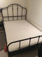 Te koop zwart Sagatua IKEA tweepersoonsbed 140 x 200 cm ZGAN, Zwart, Tweepersoons, Zo goed als nieuw, 200 cm