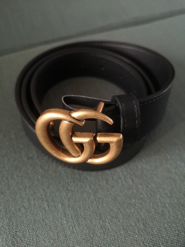 Gucci GG Marmont leren riem, Kleding | Heren, 95 tot 105 cm, Nieuw, Ophalen of Verzenden, Gucci