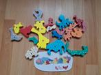 Hema Houten Dieren Puzzel met Getallen, 2 tot 4 jaar, 10 tot 50 stukjes, Ophalen of Verzenden, Zo goed als nieuw