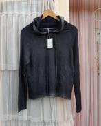 Majestic Filatures zwarte 100% cashmere hoodie trui S M, Maat 38/40 (M), Zwart, Nieuw, Ophalen of Verzenden