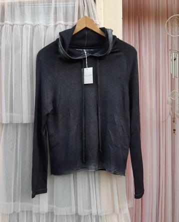 Majestic Filatures zwarte 100% cashmere hoodie trui S M beschikbaar voor biedingen