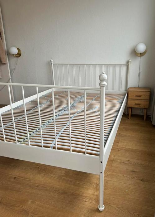 140x200 IKEA bedframe met lattenbodem., Huis en Inrichting, Slaapkamer | Bedden, Gebruikt, Tweepersoons, 140 cm, 200 cm, Metaal