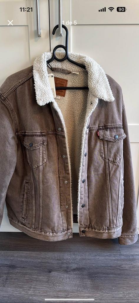 Levi’s Sherpa Denim Jacket – Brand New (Size XL), Kleding | Heren, Jassen | Winter, Zo goed als nieuw, Maat 56/58 (XL), Bruin