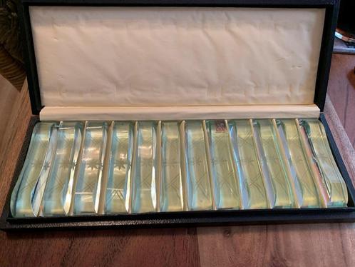 Set van 12 kristallen bestekleggers, Antiek en Kunst, Antiek | Glas en Kristal, Ophalen