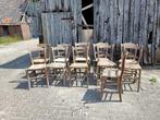 antieke stoelen om op te knappen?, Huis en Inrichting, Stoelen, Riet of Rotan, Gebruikt, Bruin, Vijf, Zes of meer stoelen
