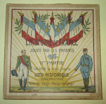 antiek Franse lotto histoire de France cafespel beschikbaar voor biedingen