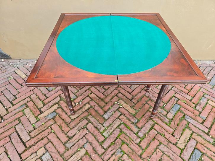 Antieke Mahonie Kaarttafel / site tafel, Antiek en Kunst, Antiek | Meubels | Tafels, Ophalen