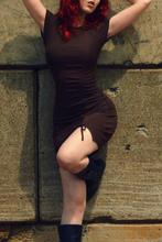 Korte jurk bodycon bruin H&M Divided XXS past ook voor XS, Bruin, Nieuw, Ophalen of Verzenden, Maat 34 (XS) of kleiner