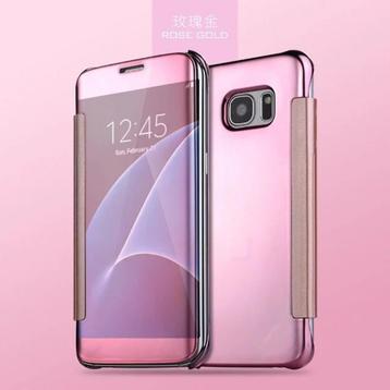 Clear View Cover voor Galaxy S6 Edge Plus _ Roze Goud beschikbaar voor biedingen