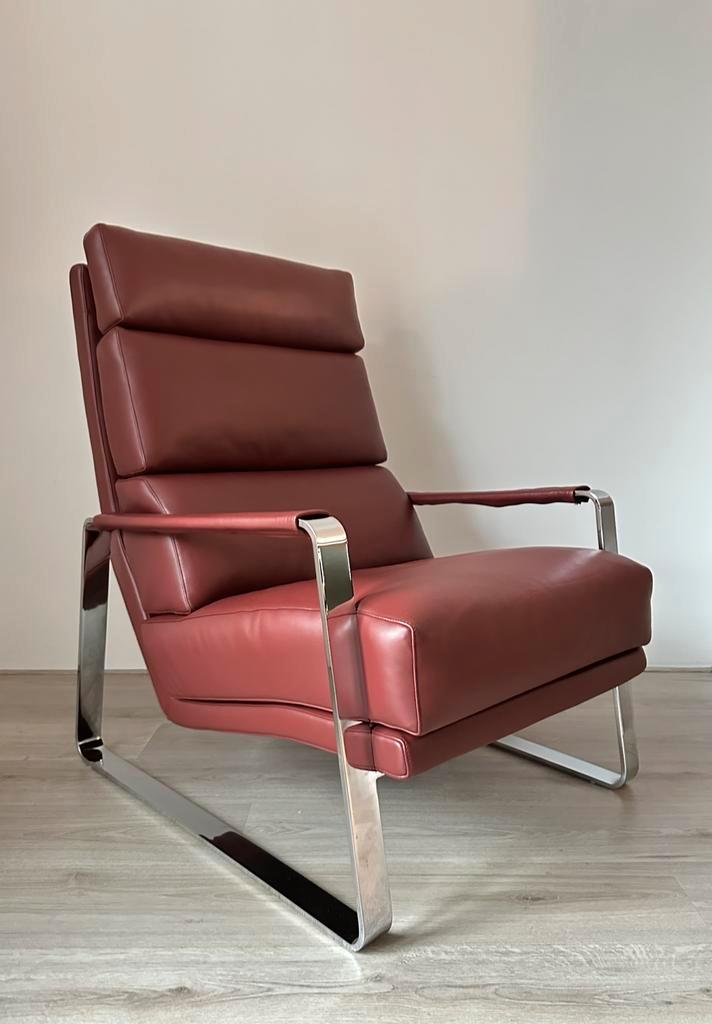 Linteloo Kone design fauteuil, Huis en Inrichting, Fauteuils, Zo goed als nieuw, Leer, 75 tot 100 cm, Ophalen