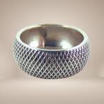 NIEUWE 925 zilver brede ruit vlecht patroon ring M17,5/18!, Verzenden, Ssiesvintagesieraden@gmail.com, Nieuw, 17 tot 18
