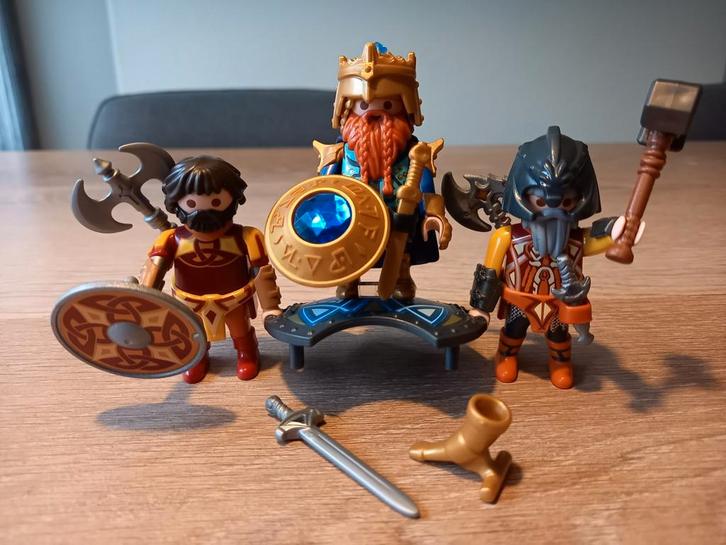 Playmobil Dwergkoning met dwergridders - 9344 COMPLEET, Kinderen en Baby's, Speelgoed | Playmobil, Zo goed als nieuw, Complete set