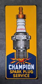 Champion Spark Plug groot emaillen decoratie reclame bord, Reclamebord, Eu, Eu, Nieuw