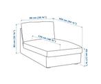 Chaise longue kivik ikea middengrijs, Ophalen, Gebruikt, Eenpersoons, Minder dan 150 cm