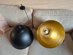 2 identieke zgan hanglampen zwart / goud, Ophalen of Verzenden, Zo goed als nieuw, Minder dan 50 cm