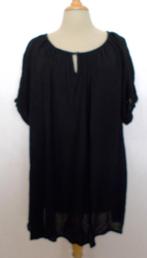 Luchtige zwarte tuniek/top van Kaffe Curve! 46, Kleding | Dames, Verzenden, Zwart, Maat 46/48 (XL) of groter, Zo goed als nieuw