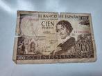 Oud bankbiljet Spanje 100 pesetas 1965, Postzegels en Munten, Bankbiljetten | Europa | Niet-Eurobiljetten, Ophalen of Verzenden