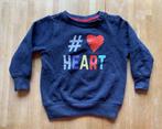 Lupilu trui donkerblauw hart maat 86, Kinderen en Baby's, Babykleding | Maat 86, Meisje, Lupilu, Gebruikt, Ophalen of Verzenden
