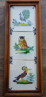 Jaren 50 - 60 Royal Tichelaar Makkum Serie Vogels Pauw Uil, Antiek en Kunst, Ophalen of Verzenden