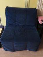 Slaapstoel: Ikea Lycksele, Ophalen, Eenpersoons, Blauw, 190 cm of minder