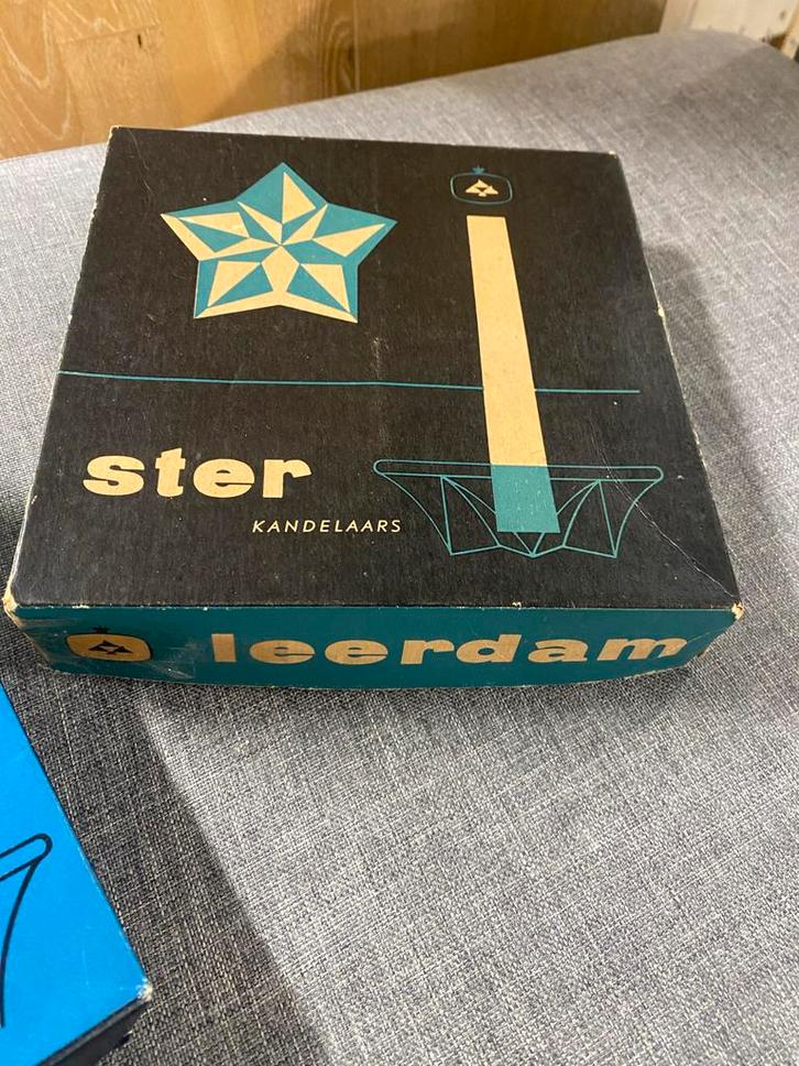 Koninklijke Leerdam Floris Meydam Kaarstandaard - 6 stuks, Antiek en Kunst, Antiek | Kandelaars, Glas, Ophalen of Verzenden
