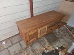 Massief Houten TV Meubel - Gebruikt, Huis en Inrichting, Ophalen, Gebruikt, 100 tot 150 cm, Landelijk