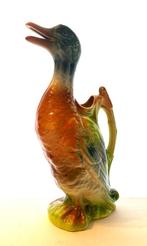 Saint Clément France Majolica eend schenkkan barbotine, Ophalen of Verzenden