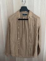 Polo Ralph Lauren Linnen Overhemd Maat L, Beige, Ophalen of Verzenden, Polo Ralph Lauren, Halswijdte 41/42 (L)