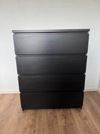 Ladekast Malm 4 lades zwartbruin - zeer goede staat, Ophalen, 50 tot 100 cm, Zo goed als nieuw, 3 of 4 laden