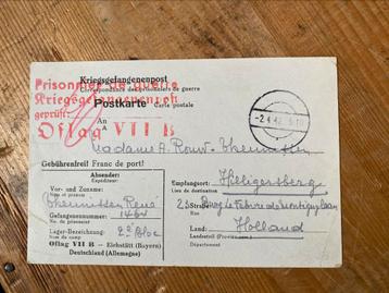 Kriegsgefangenenpost Oflag VII B Nederlandse militair. beschikbaar voor biedingen