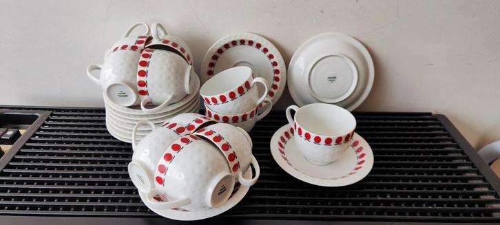 Arzberg golfbal Heinrich Loffelhardt 11x kop en schotel, Antiek en Kunst, Antiek | Servies compleet, Ophalen of Verzenden