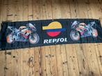Repsol/ honda vlag,spandoek, Ophalen of Verzenden, Zo goed als nieuw