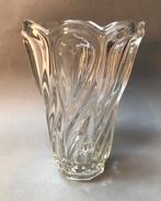 Mooie grote vintage vaas, transparant glas, Ophalen of Verzenden