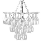 Leitmotiv hanglampen wijnglazen/melkflessen, Huis en Inrichting, Ophalen of Verzenden, Zo goed als nieuw, Glas, Landelijk, modern, vintage.