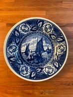 Prachtig Delfts blauw wandbord, bootmotief, Boch Belgium, Ophalen of Verzenden