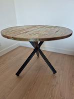 Eettafel gerecycled hout, Ophalen, 50 tot 100 cm, Rond, 50 tot 100 cm
