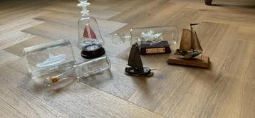 Diverse bootjes in fles, tinnen boeier etc beschikbaar voor biedingen