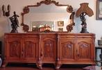 Rococo Dressoir met Spiegel - Wortelnoten - Uniek!, Huis en Inrichting, Kasten | Buffetkasten, Ophalen, Rococo, 100 tot 150 cm