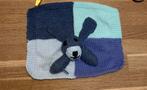 Knuffeldoekje: handgebreid konijn, blauw, Ophalen of Verzenden, Zo goed als nieuw, Overige typen