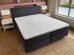 Boxspring 160 x 200 cm | Antraciet | incl. Emma topper, Huis en Inrichting, Ophalen, Gebruikt, Tweepersoons, 200 cm