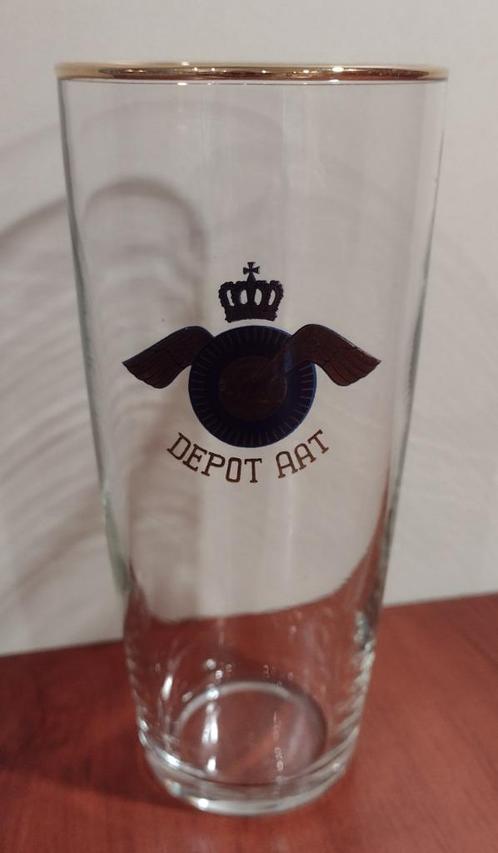 Vintage Koninklijke Landmacht Depot AAT Bierglas 25cl., Verzamelen, Militaria | Algemeen, Landmacht, Overige typen, Nederland