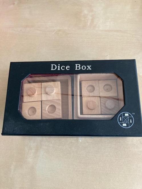 Dice box, houten 3D breinbreker puzzel, Hobby en Vrije tijd, Denksport en Puzzels, Zo goed als nieuw, Rubik's of 3D-puzzel, Minder dan 500 stukjes