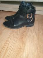 Anna field enkellaarsjes met goud accent, Ophalen of Verzenden, Zo goed als nieuw, Zwart