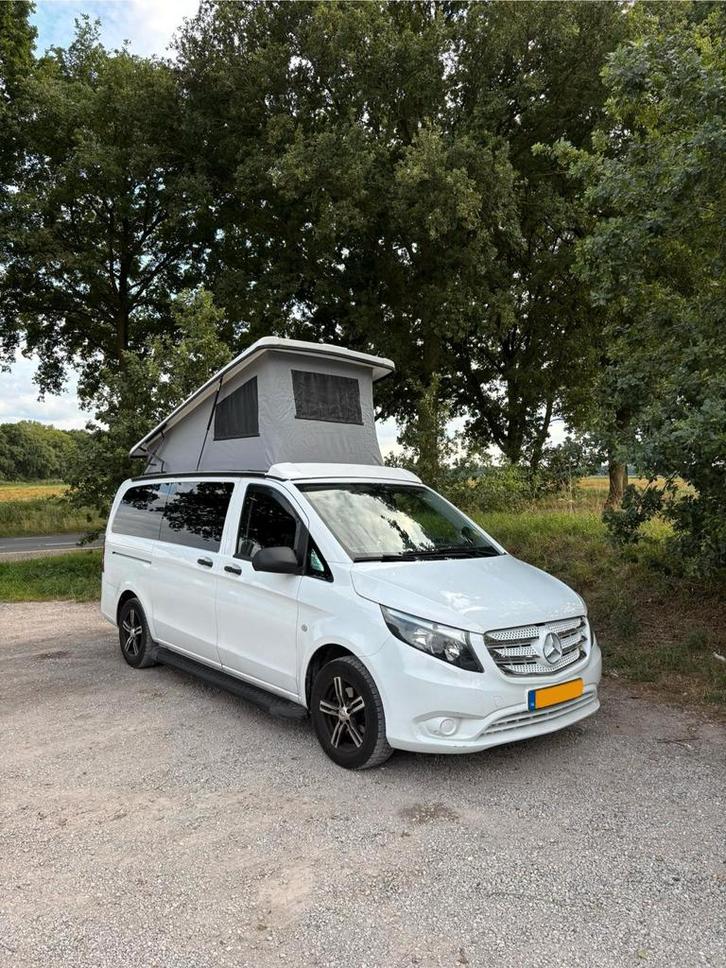 Zelfgebouwde Mercedes Vito buscamper (2016) – Euro 6, hefdak, Caravans en Kamperen, Campers, Particulier, tot en met 2, Buscamper of Camperbus