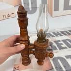 Antiek 1980 vintage wandlamp olielamp stormlamp lantaarn, Ophalen of Verzenden